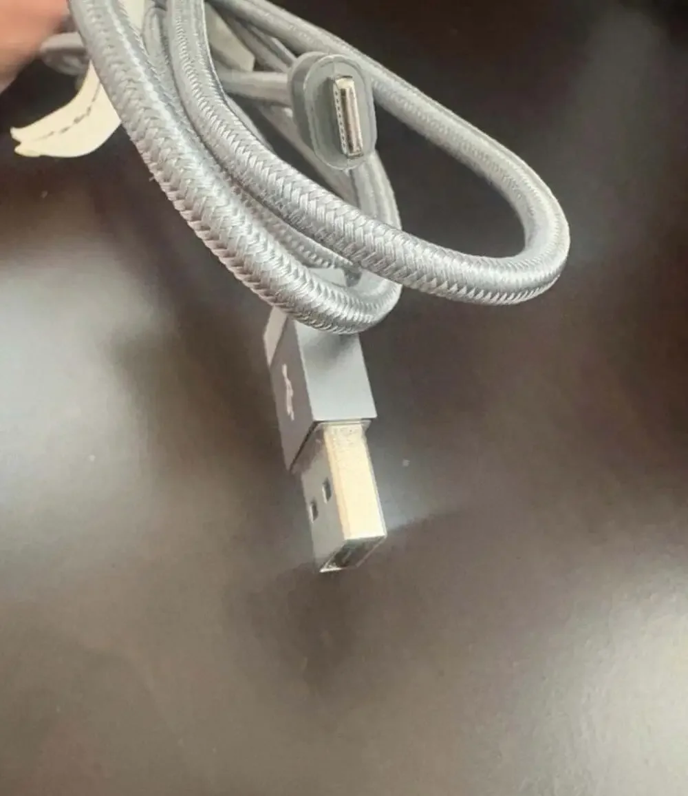 Amazon Basics Nylon Braided USB-A to Lightning Cable, Gray, 5 ft